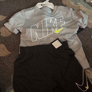 Nike Gray and Charcoal Kids Set